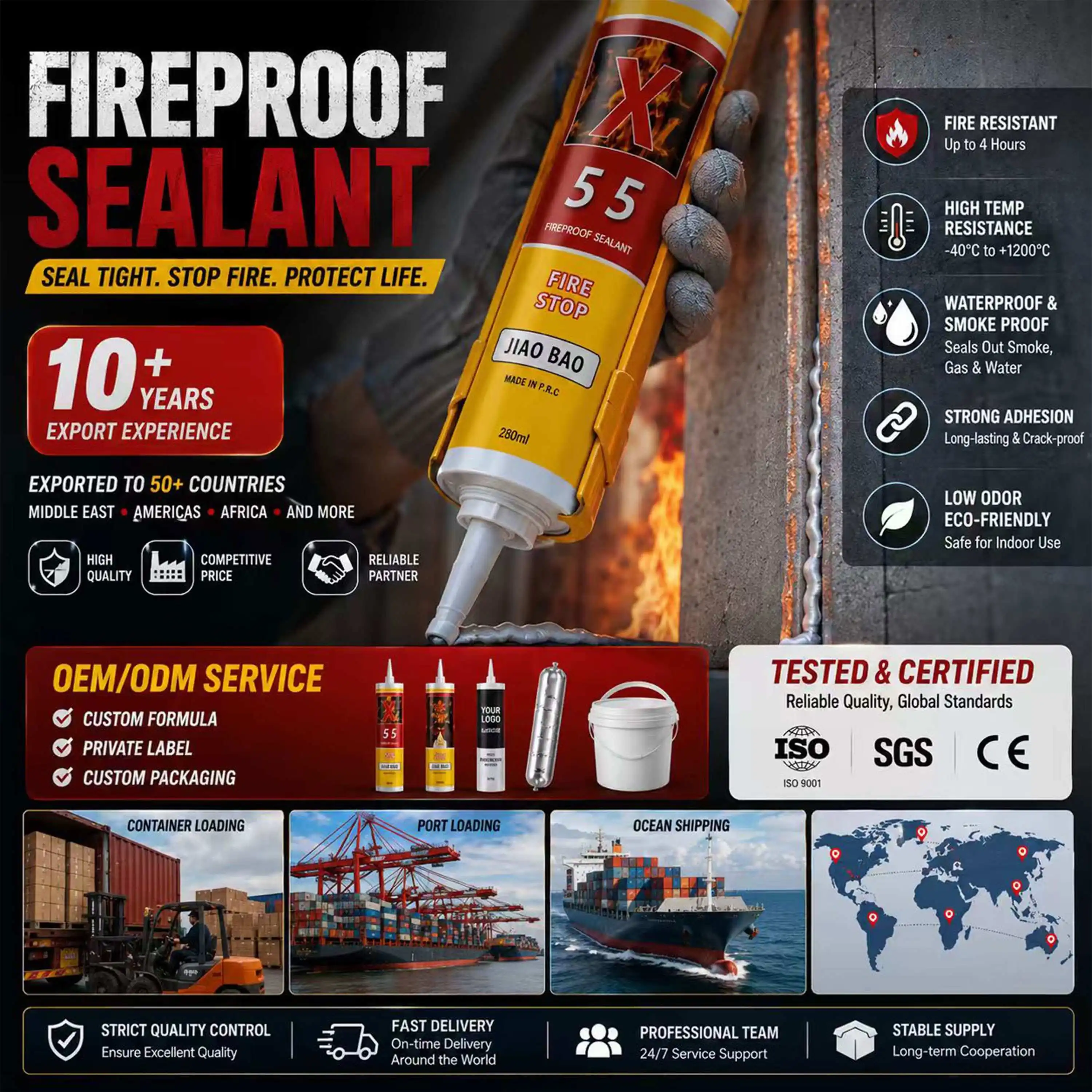 fireproof silicone sealant high temperature
