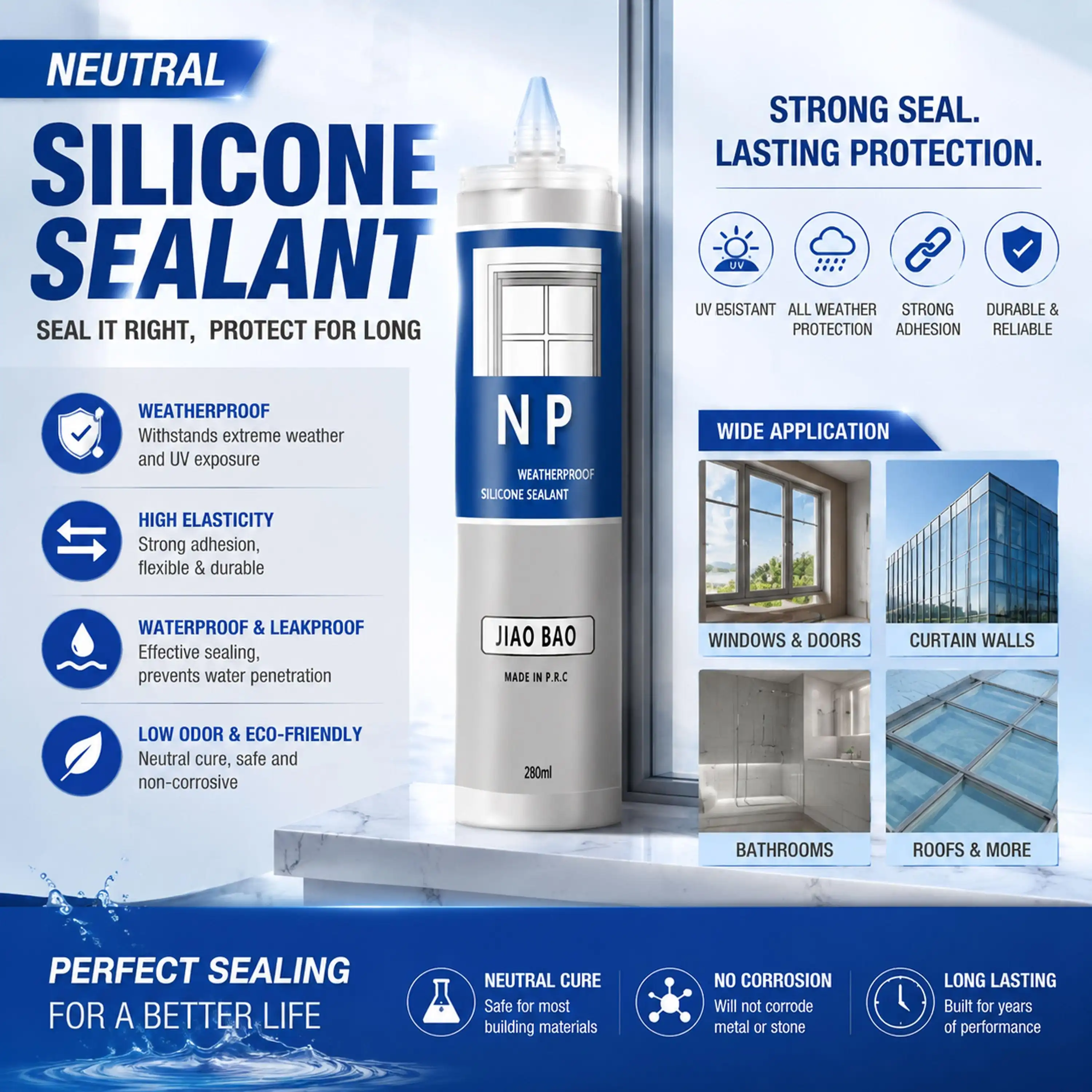 NP weatherproof silicone sealant for facade