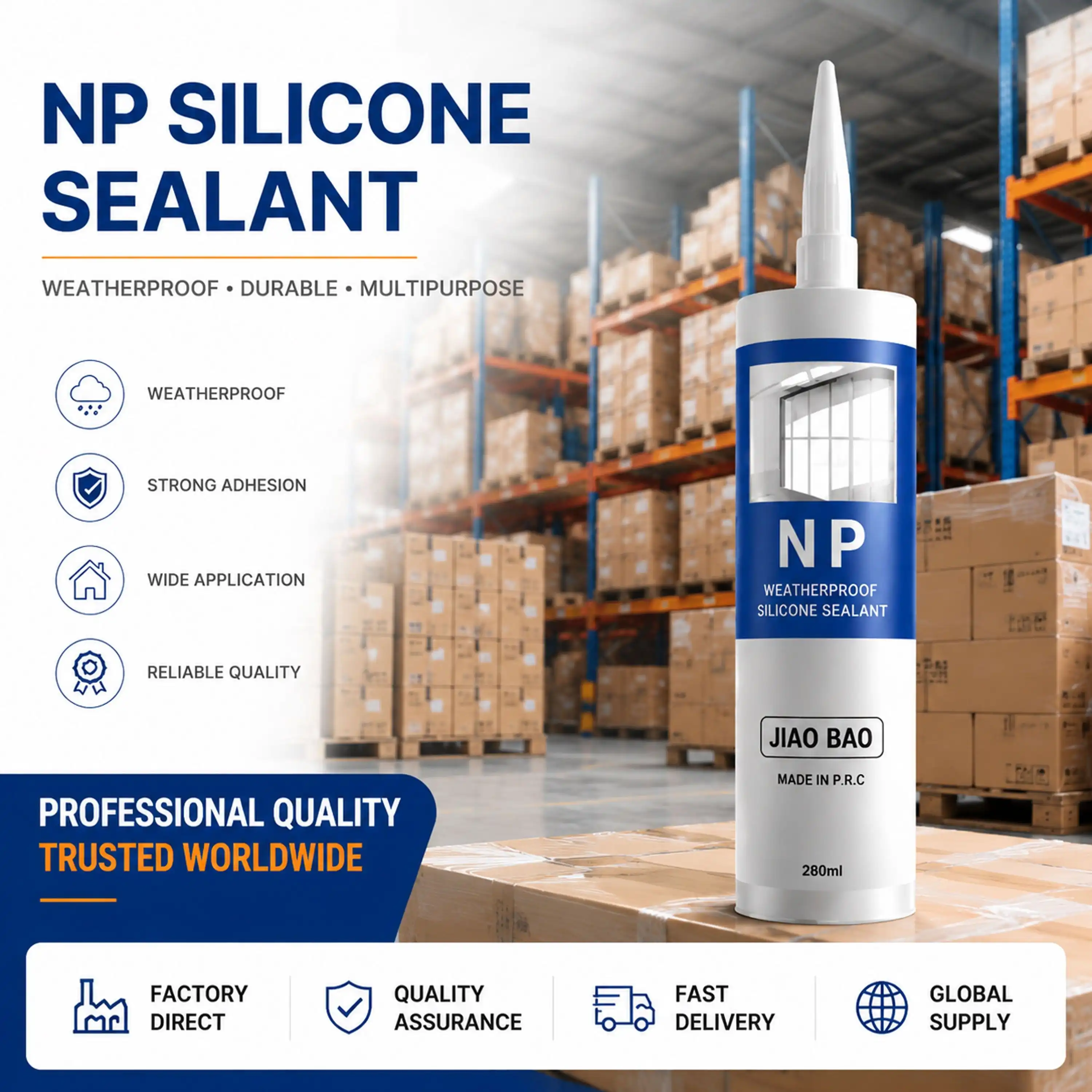 NP weatherproof silicone sealant for facade