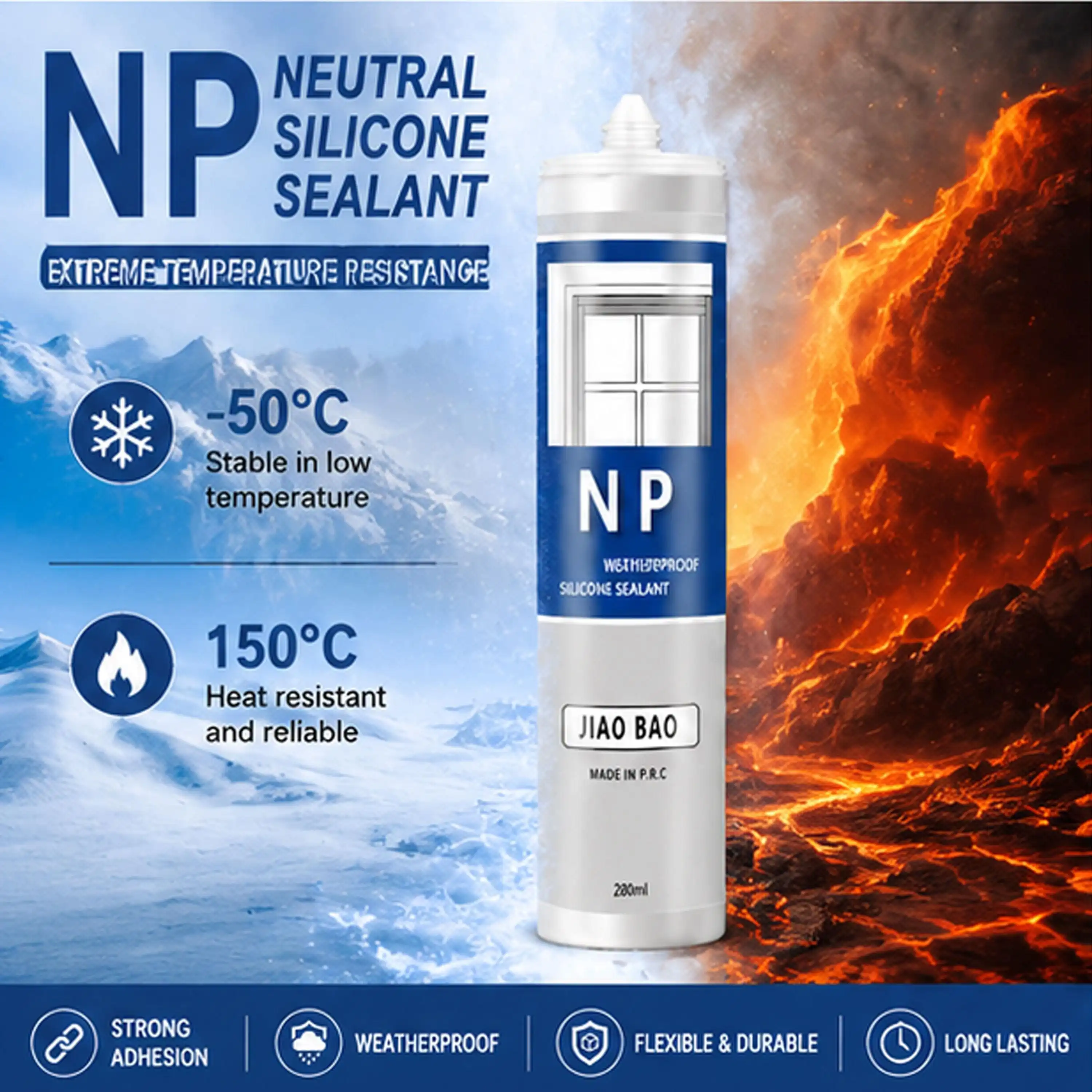 NP Silicone Sealant for Aluminum & Metal