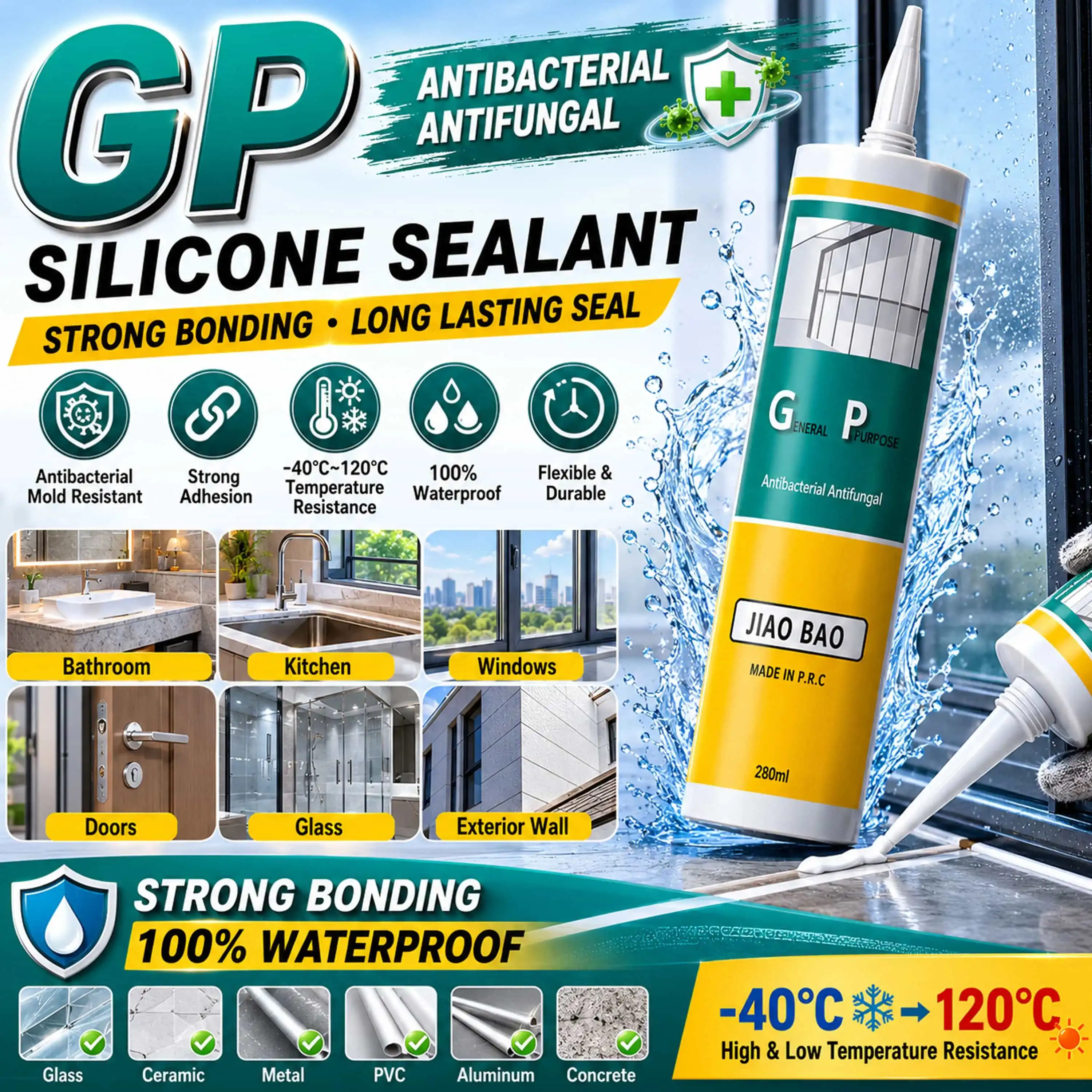 GP Acetic Silicone Sealant for Construction