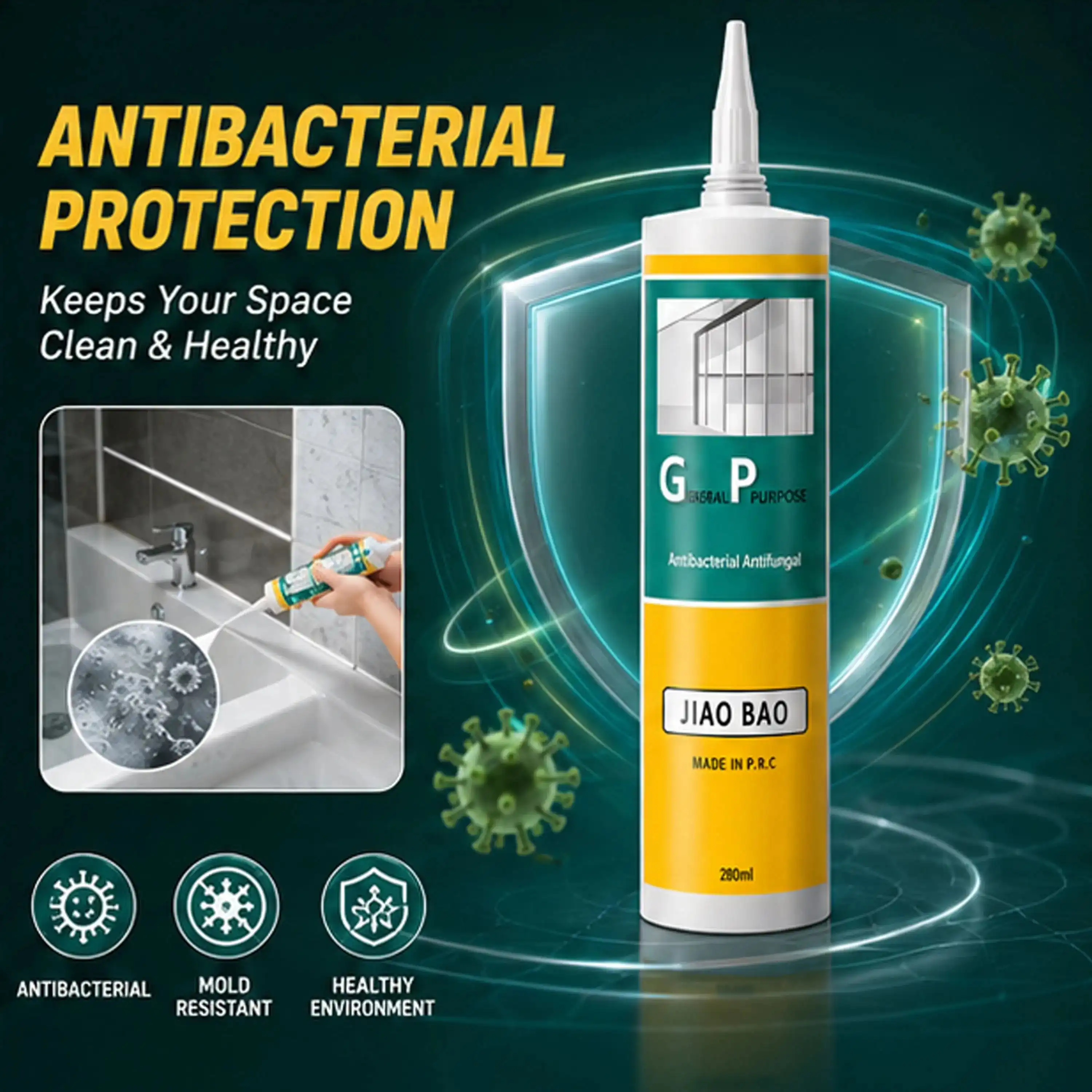 GP Silicone Sealant for Glass and Aluminum