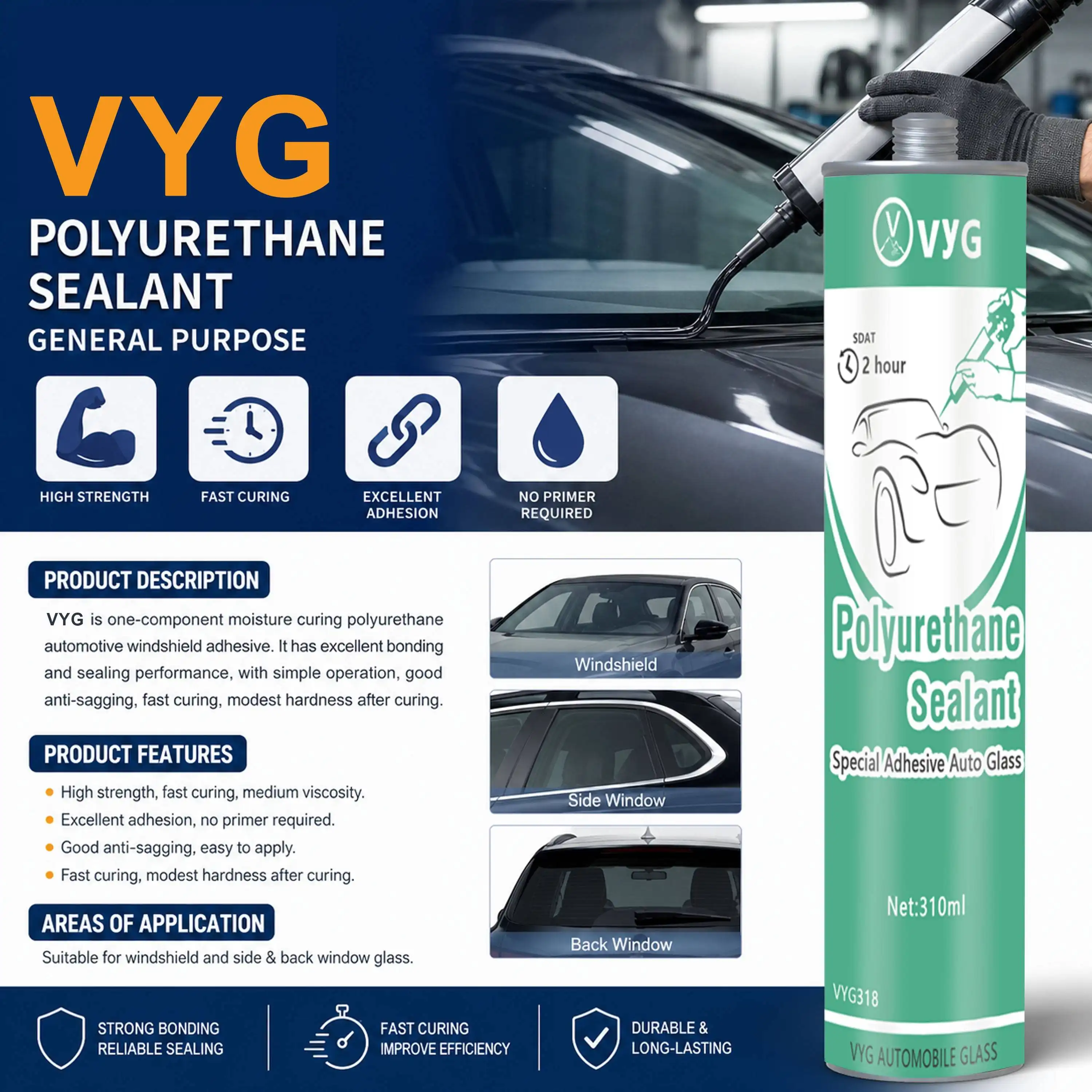 PU Automotive Glass Adhesive Sealant