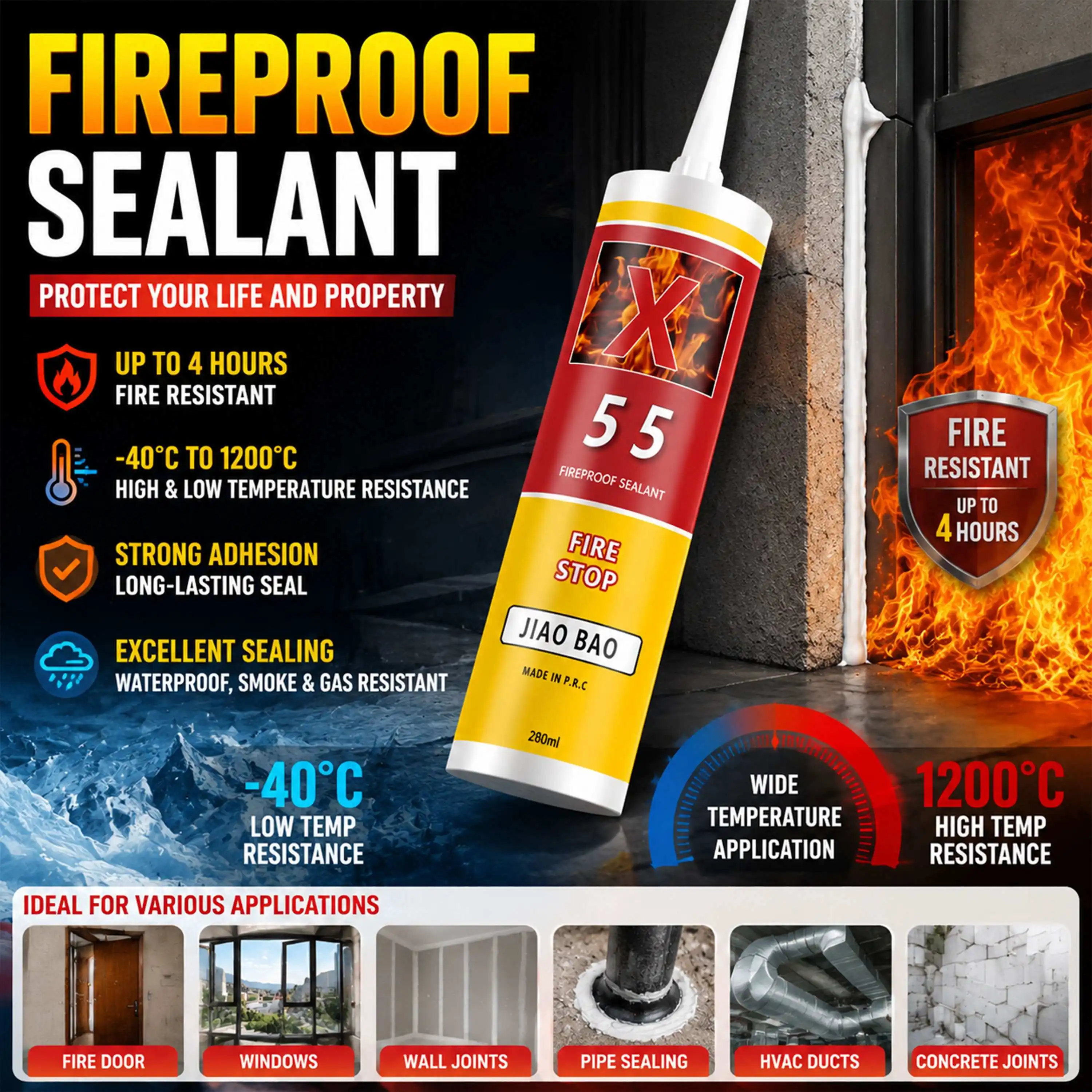 Fireproof Neutral Silicone Sealant