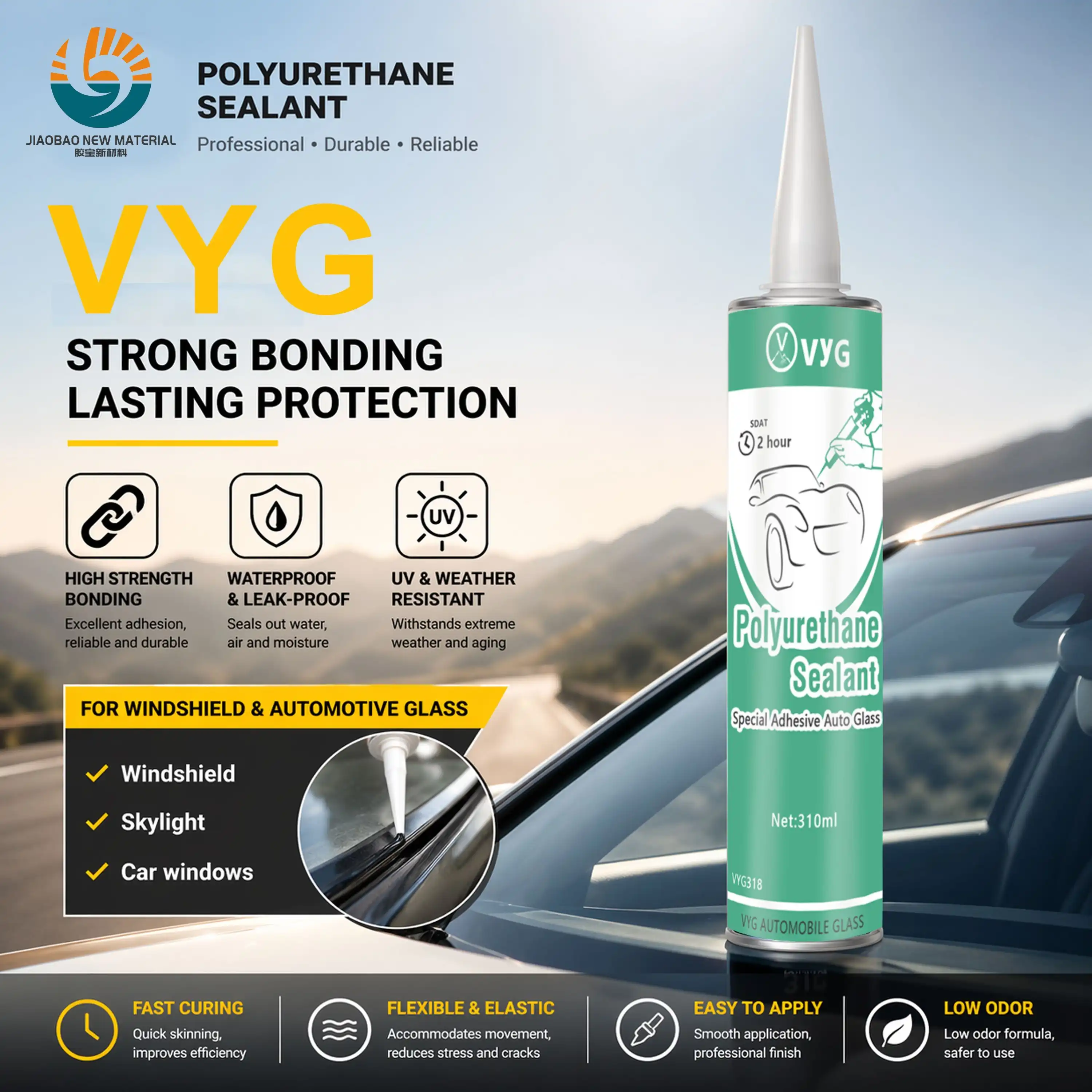 PU Auto Glass Sealant Fast Curing