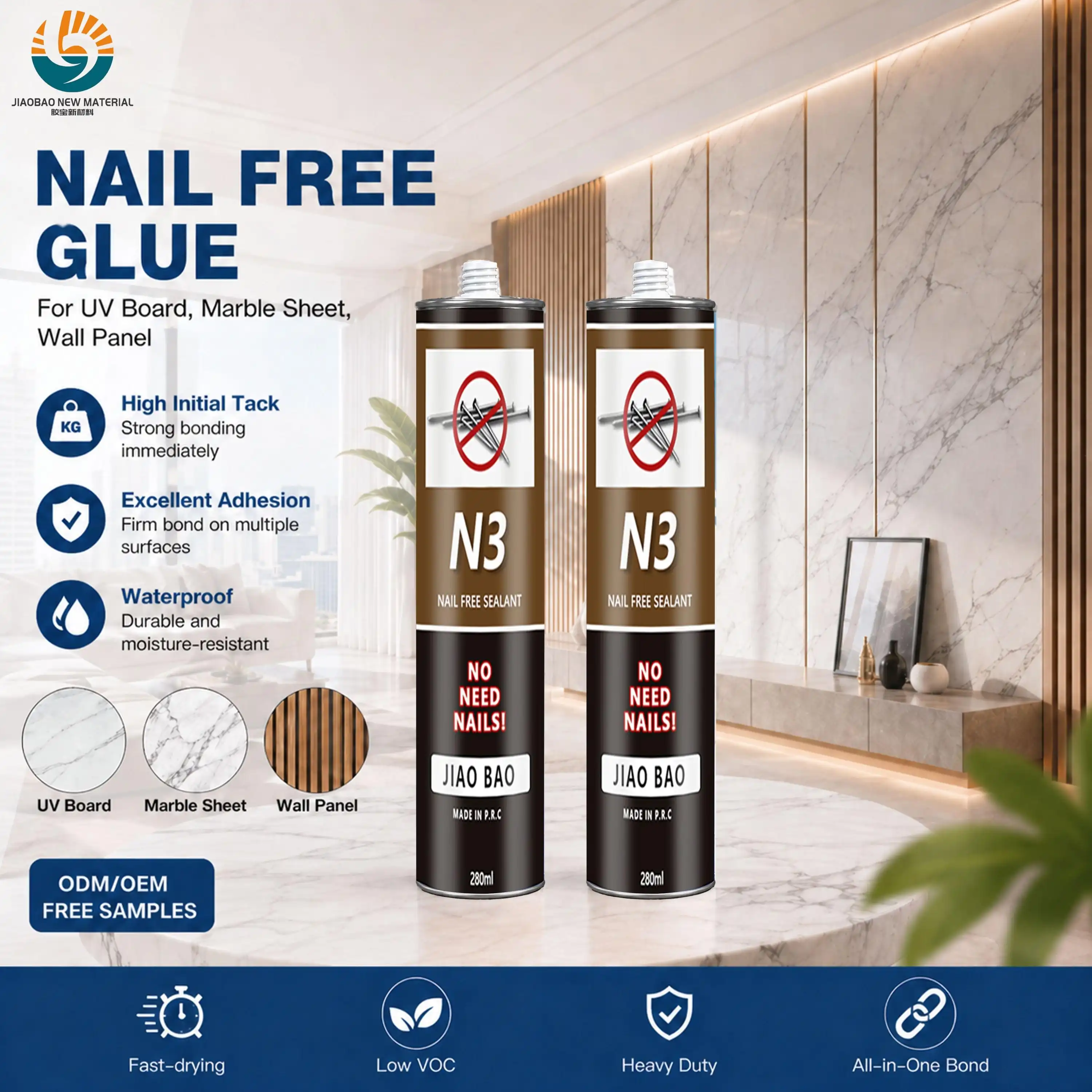 nail free glue for wood & metal