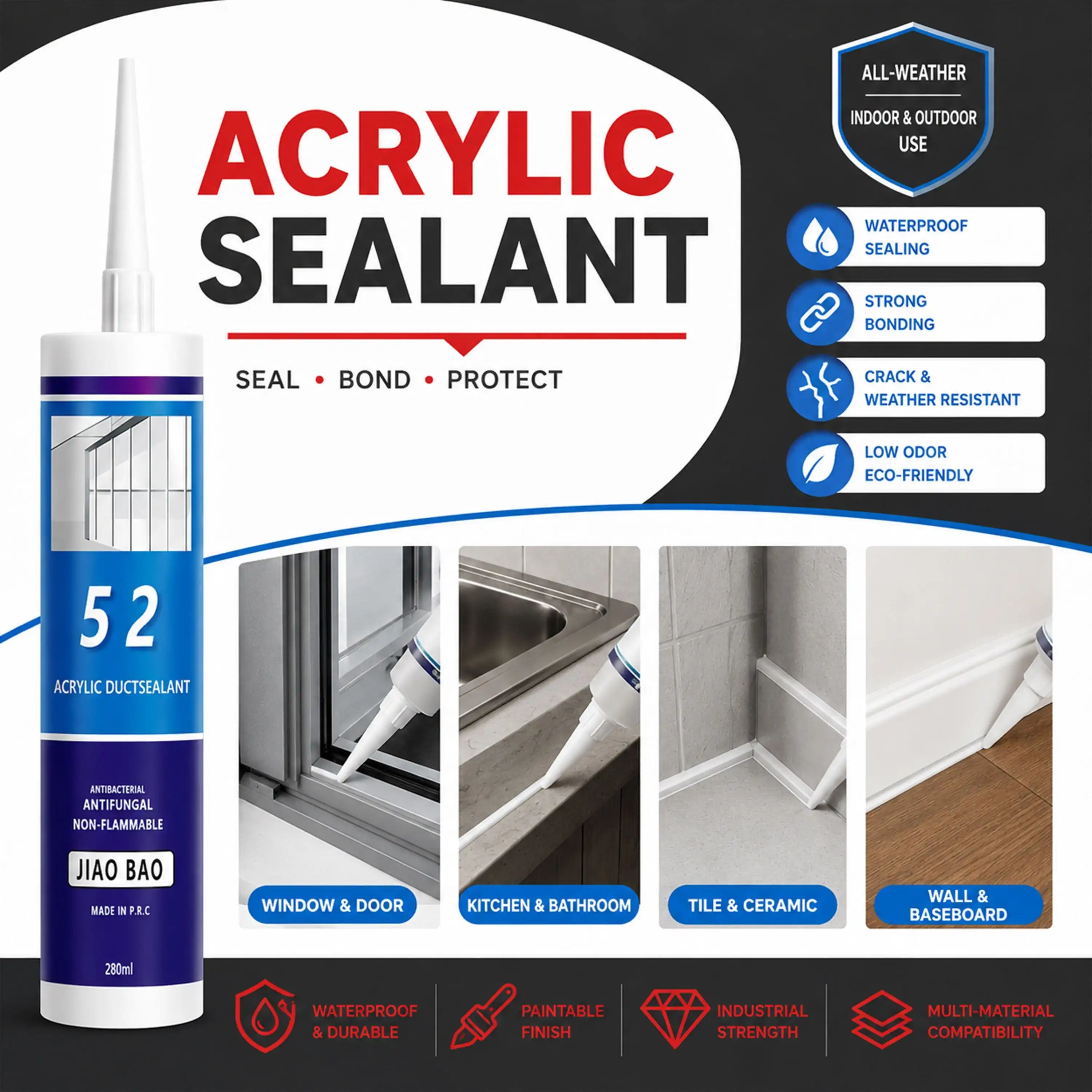 acrylic sealant paintable type