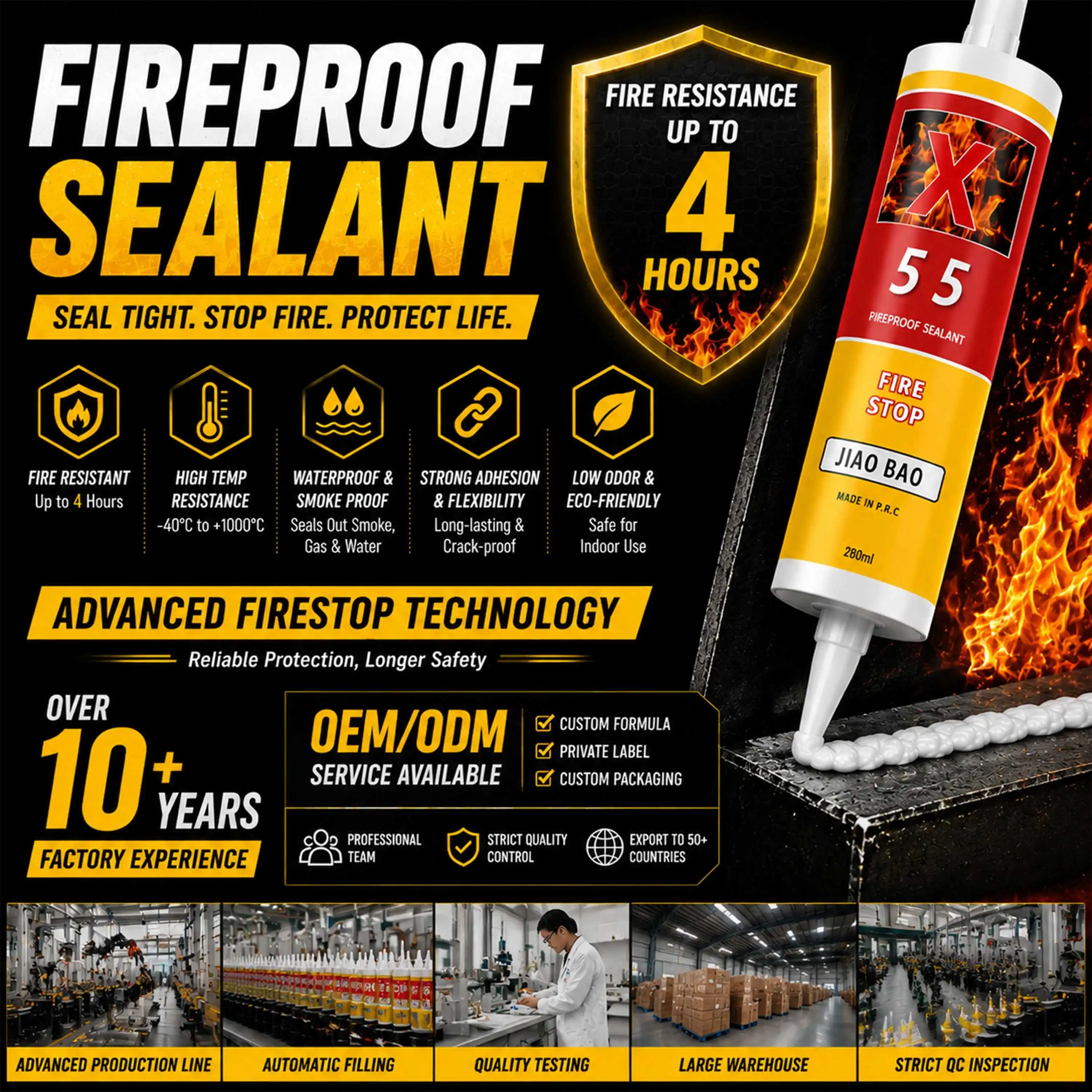 fireproof building silicone sealant