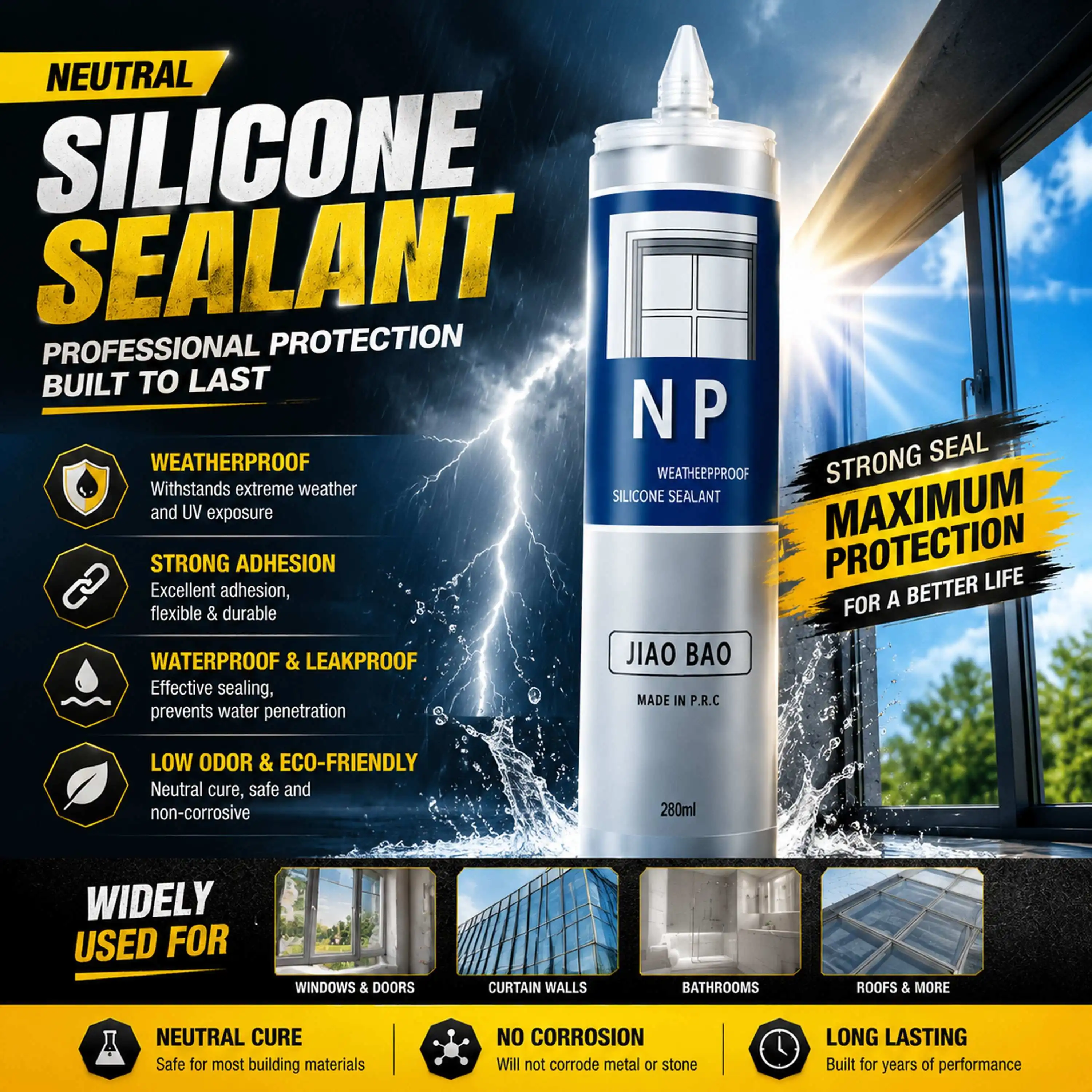 NP Silicone Sealant for Aluminum & Metal NP Silicone Sealant for Aluminum & Metal