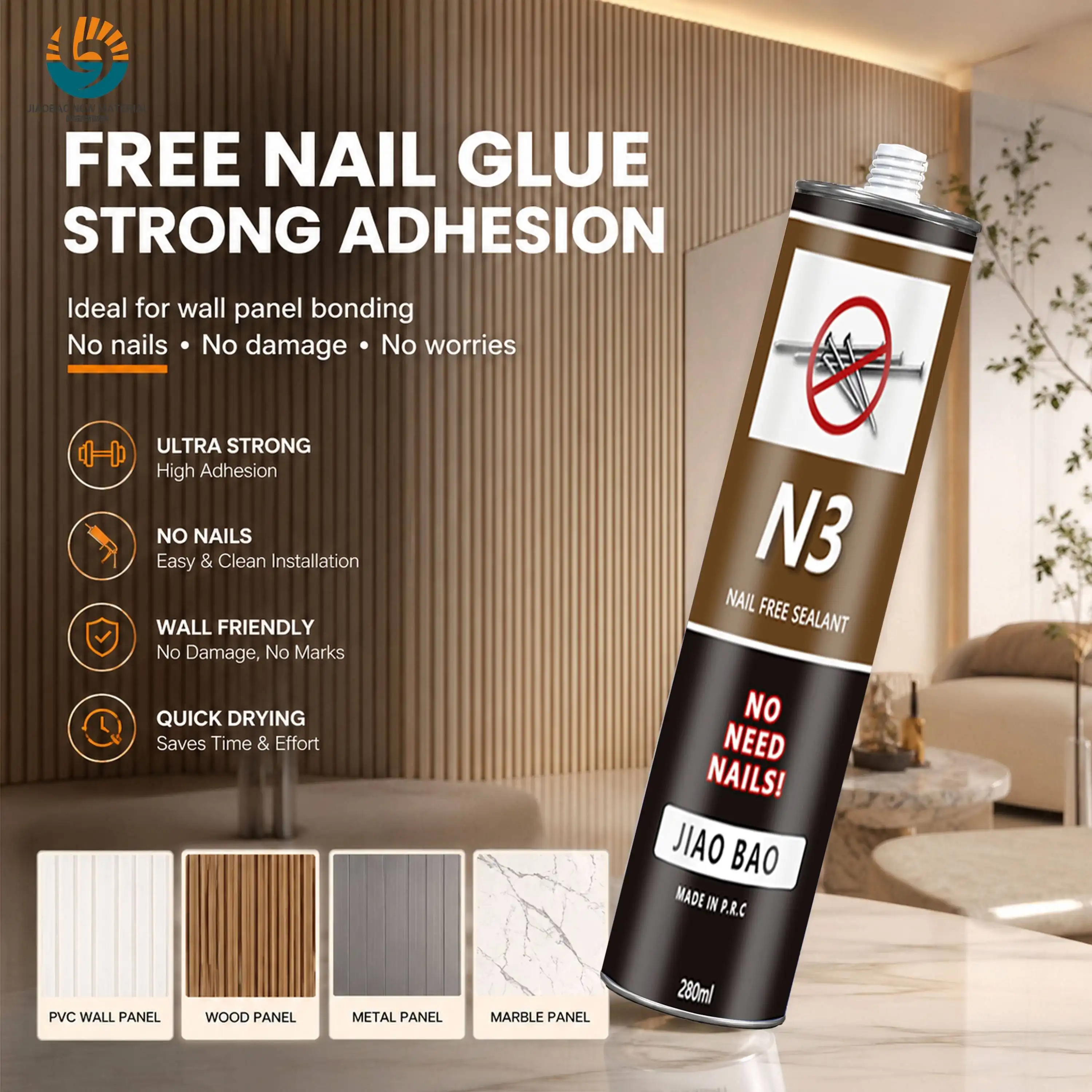 Nail Free Glue for Wood & Metal Nail Free Glue for Wood & Metal