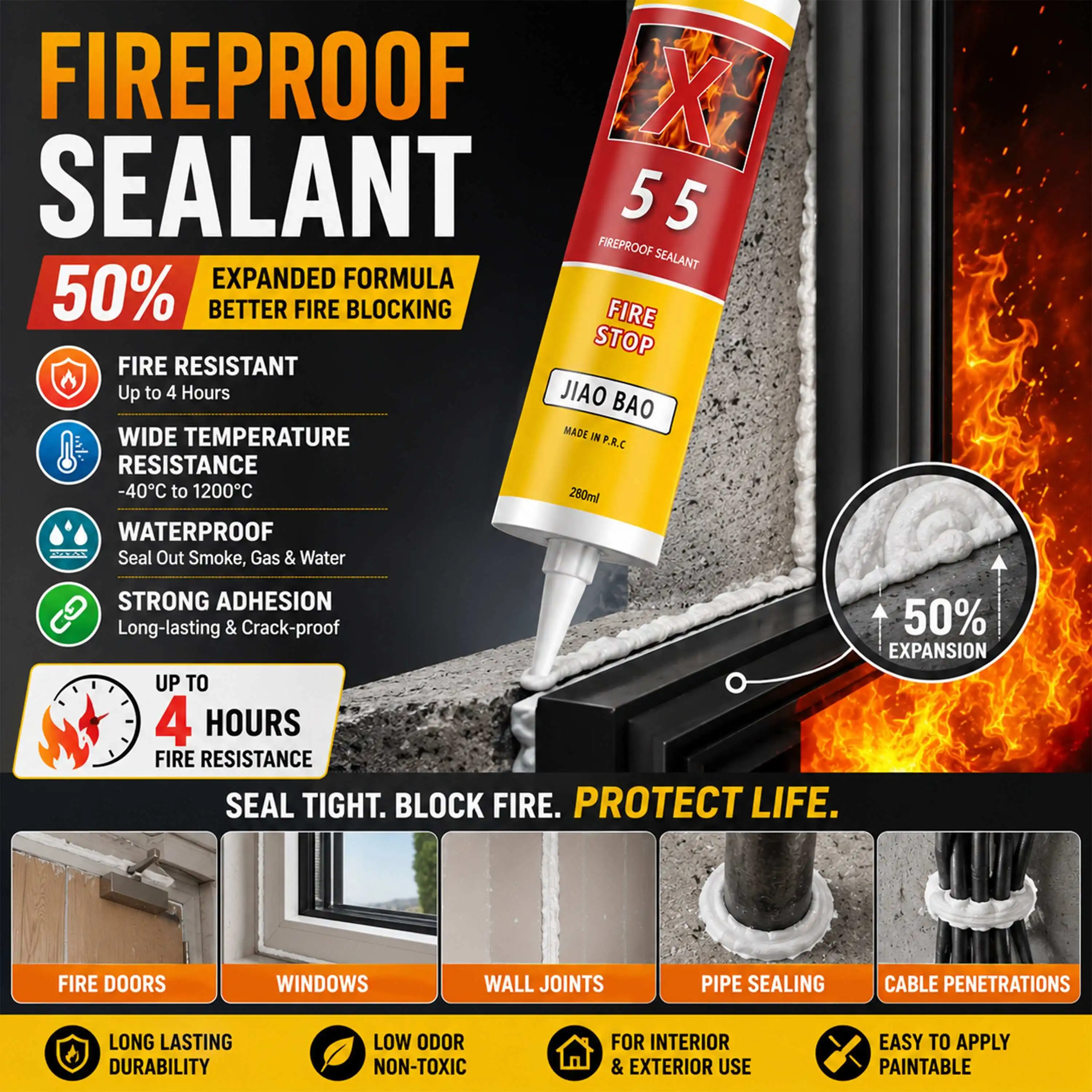 Fireproof Building Silicone Sealant Fireproof Building Silicone Sealant