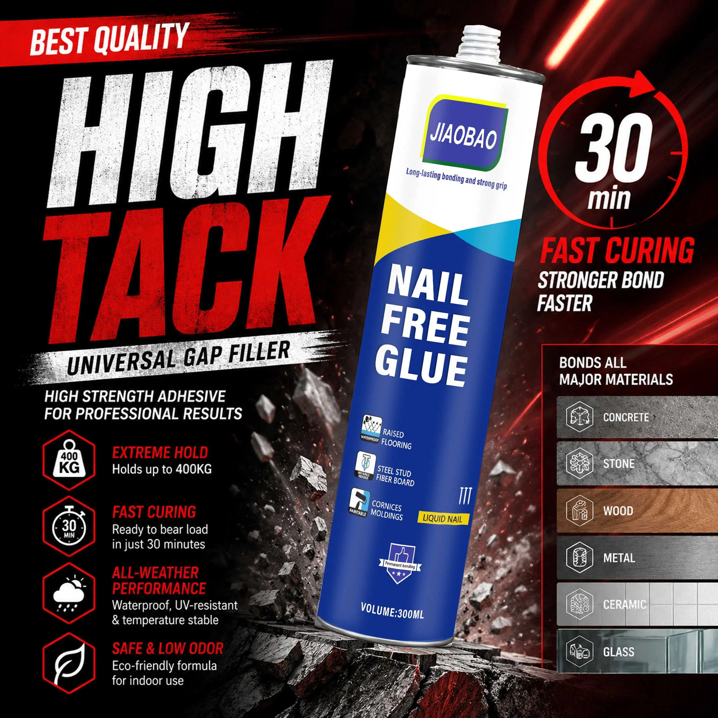Nail Free Glue Waterproof Type