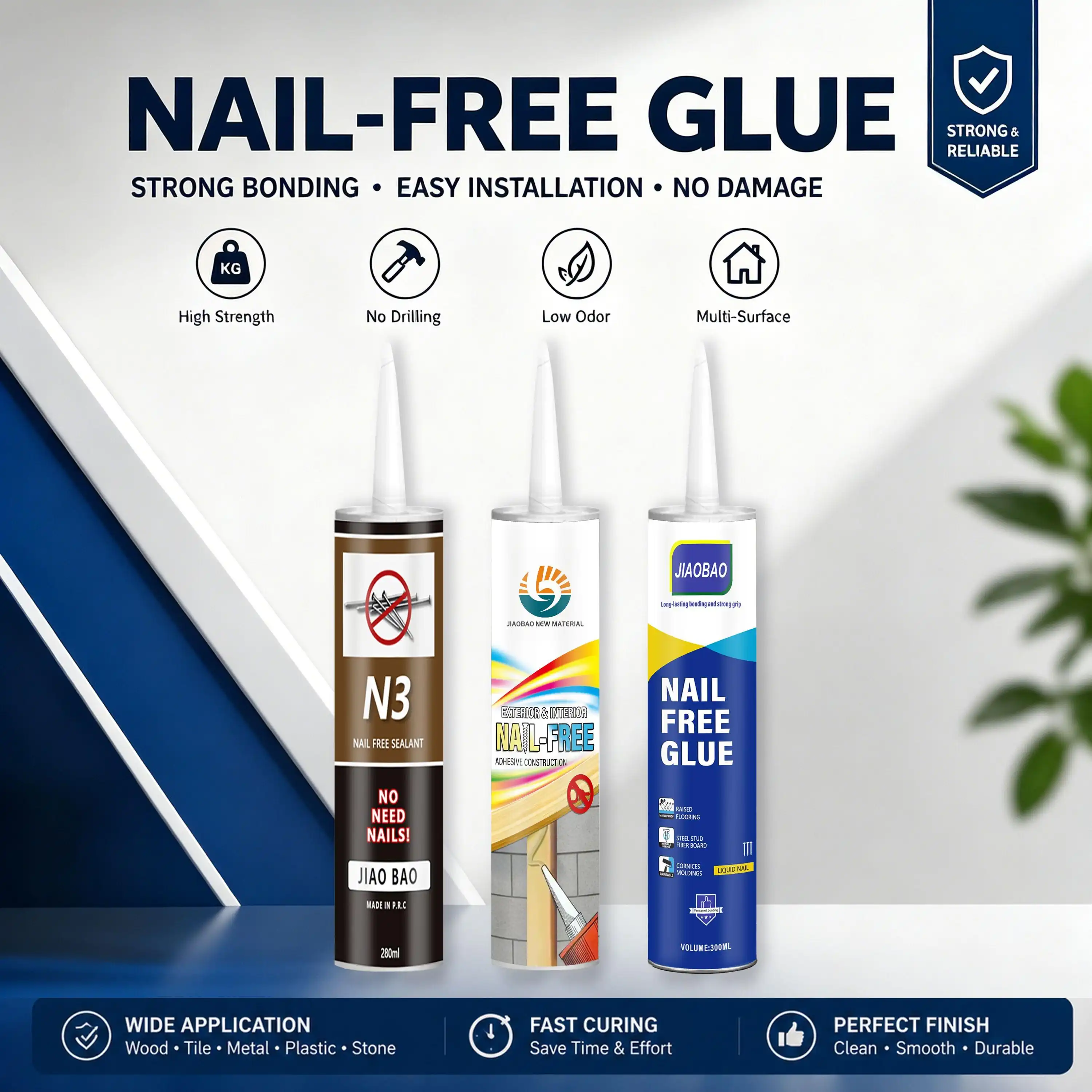 Nail Free Glue Waterproof Type