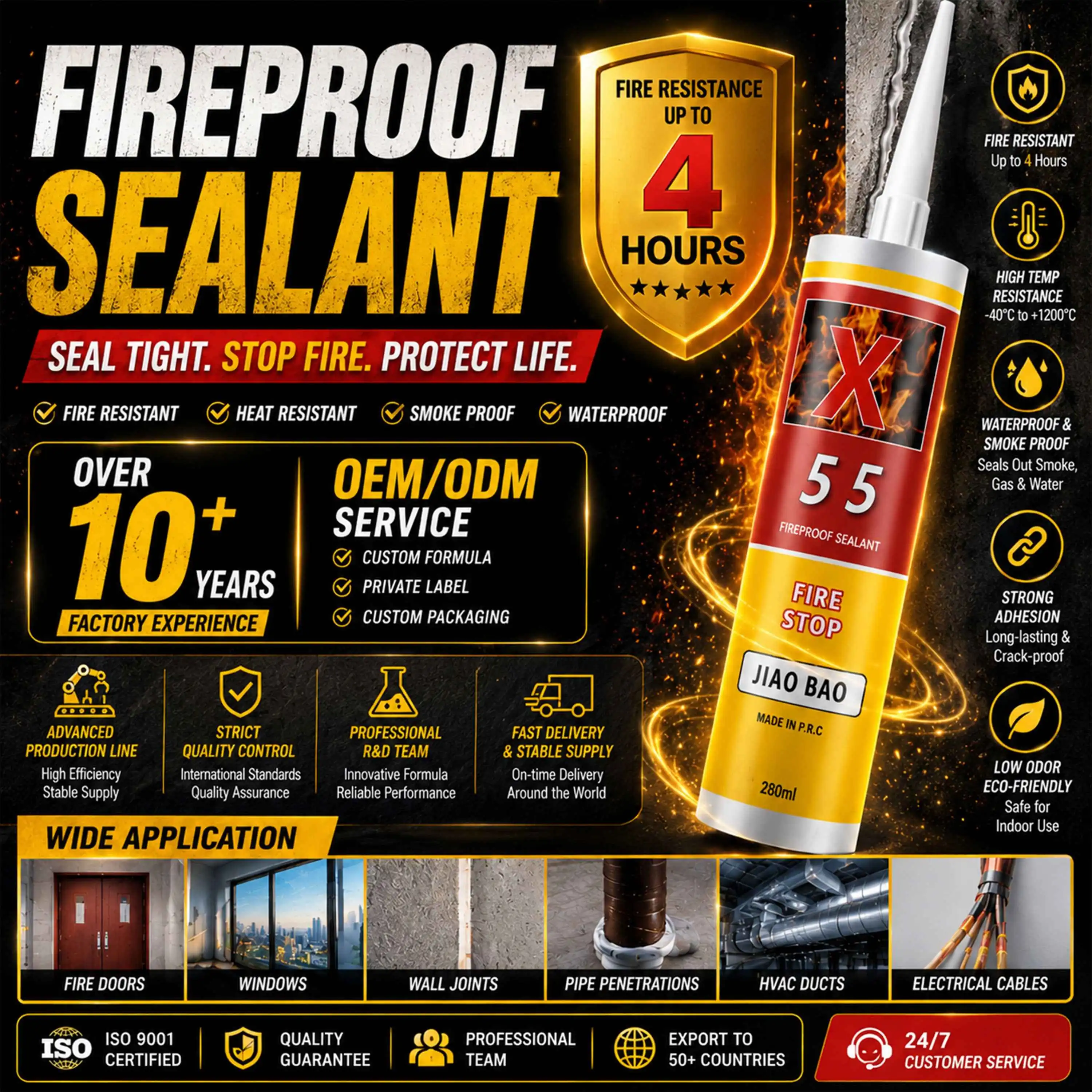 Fireproof Building Silicone Sealant Fireproof Building Silicone Sealant