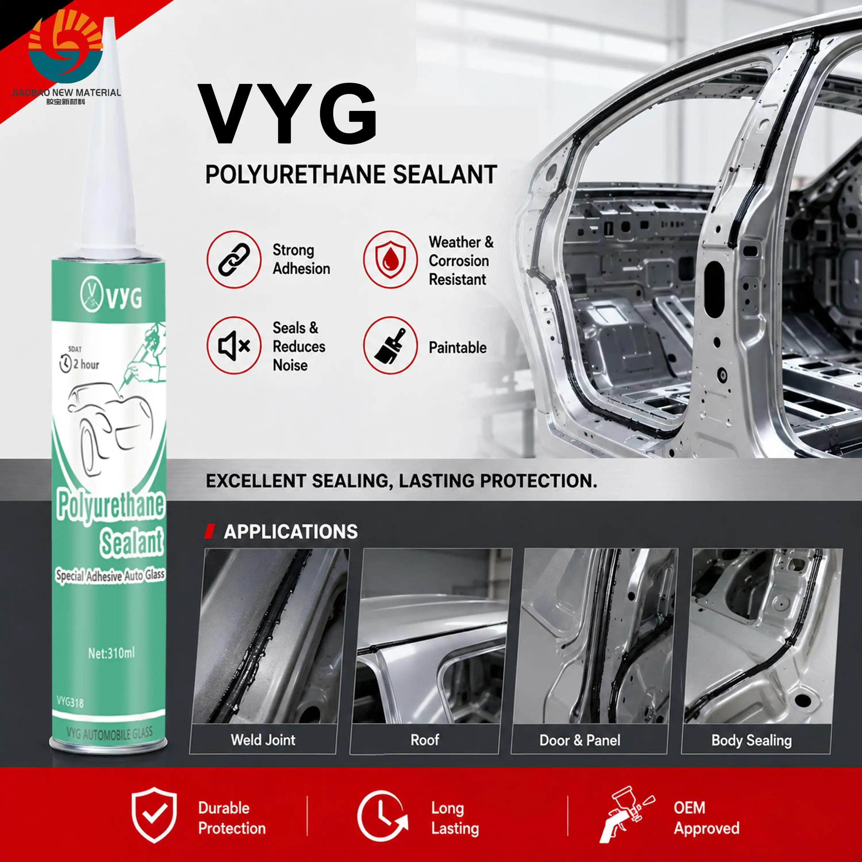 PU Windshield Auto Glass Sealant