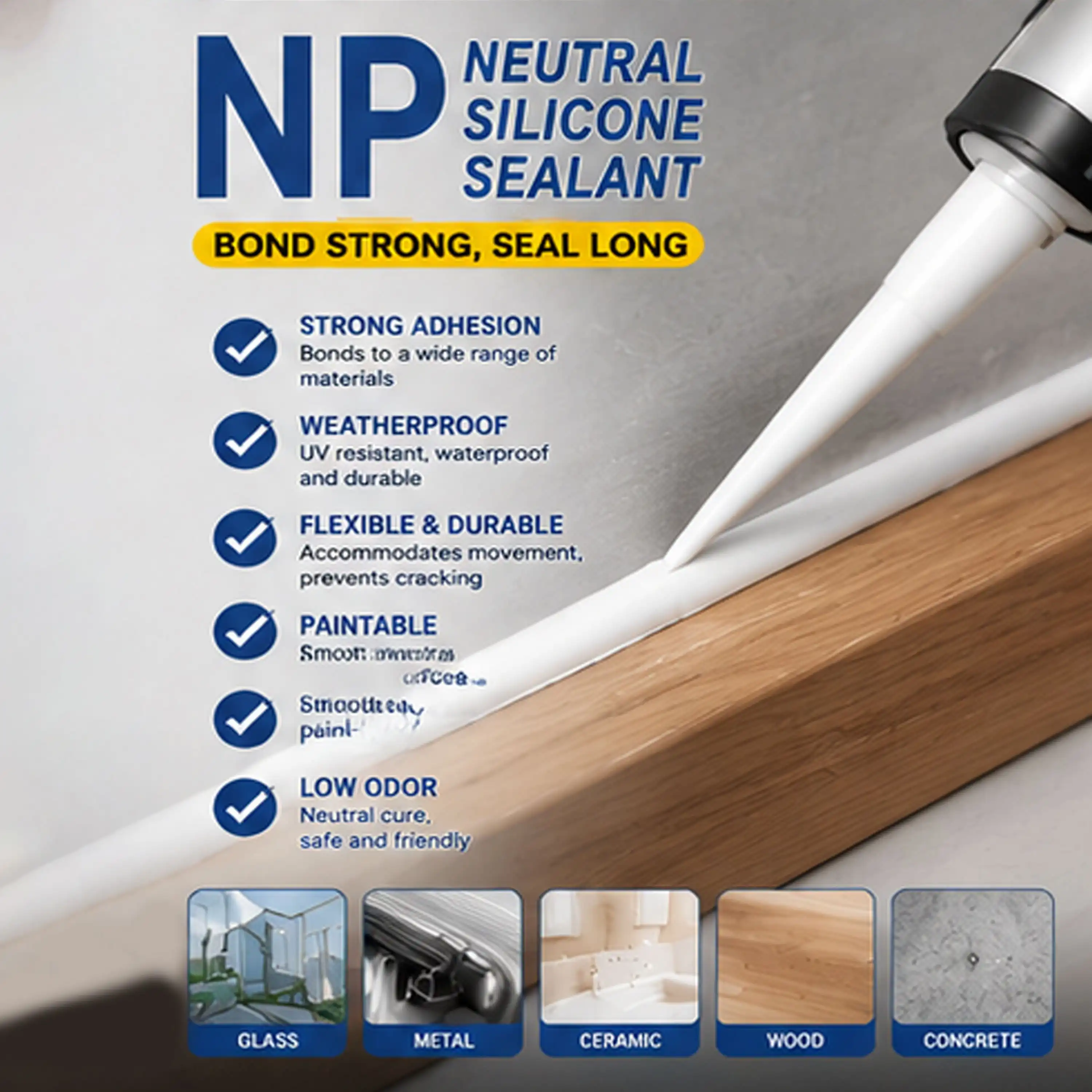 NP Silicone Sealant for Aluminum & Metal