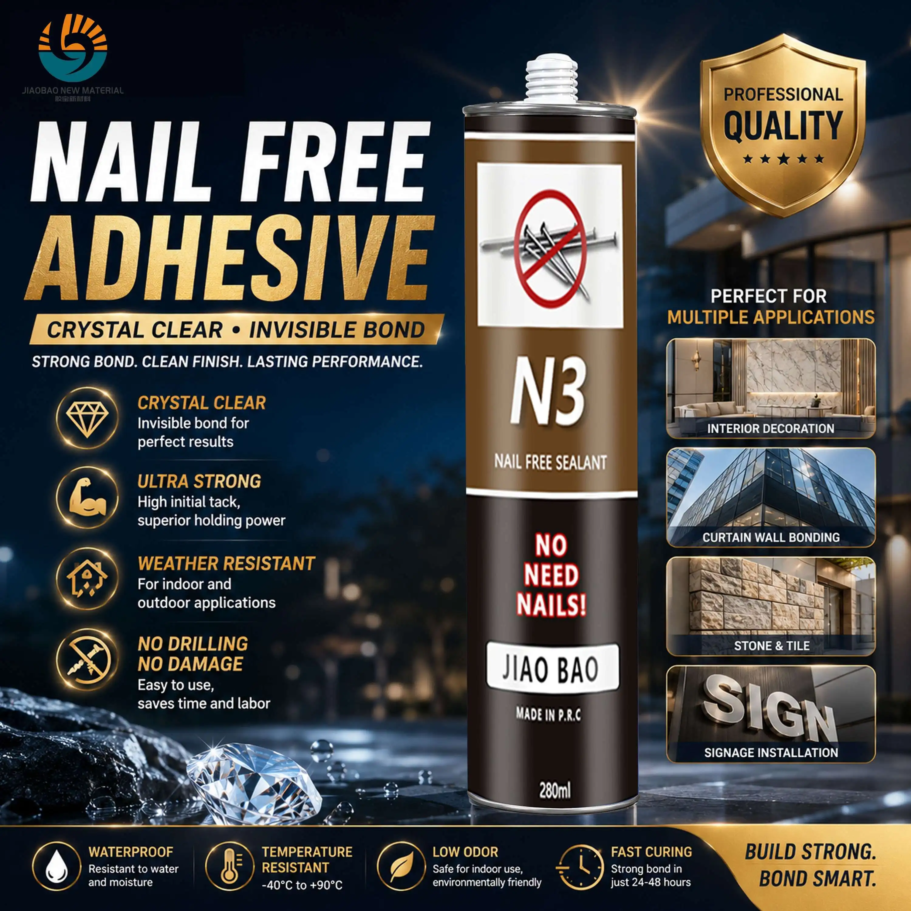 Nail Free Glue for Wood & Metal
